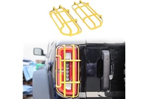 POETRYXIAO Tail Light Cover Guard for 2021-2023 Ford Bronco(Not Fits Bronco Sport),Rear Light Lamps Guards for Bronco Accessories (Yellow)
