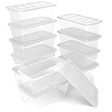 EOENVIVS Plastic Storage Bins 12 Pack Plastic