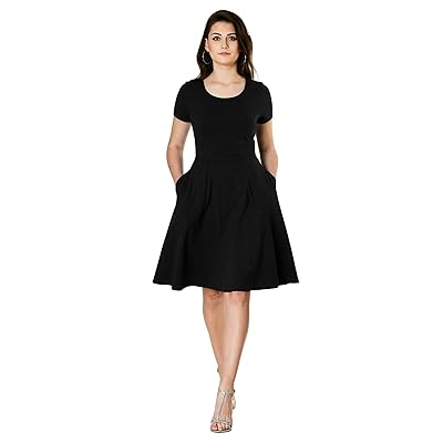eShakti FX Cotton Knit fit and Flare Dress - Jamaica | Ubuy