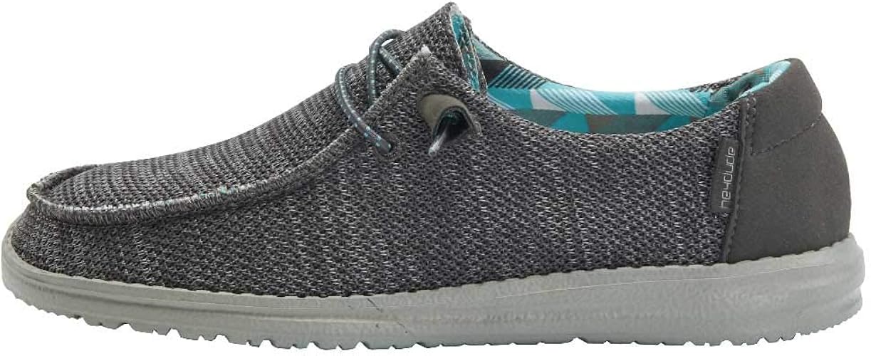 Hey Dude Women's Wendy Sox Charcoal, Size 5 Loafers