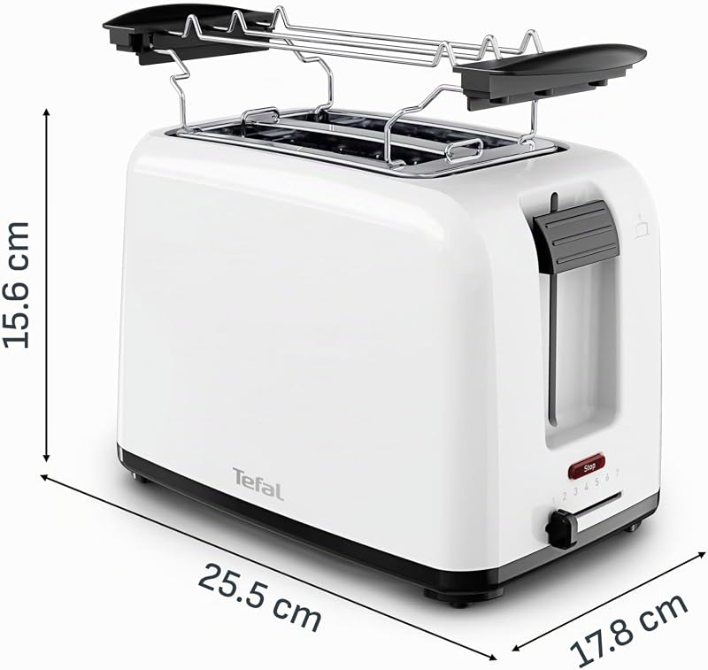 - Vita - Grille-pain 2 fentes avec chauffe-viennoiseries - Blanc