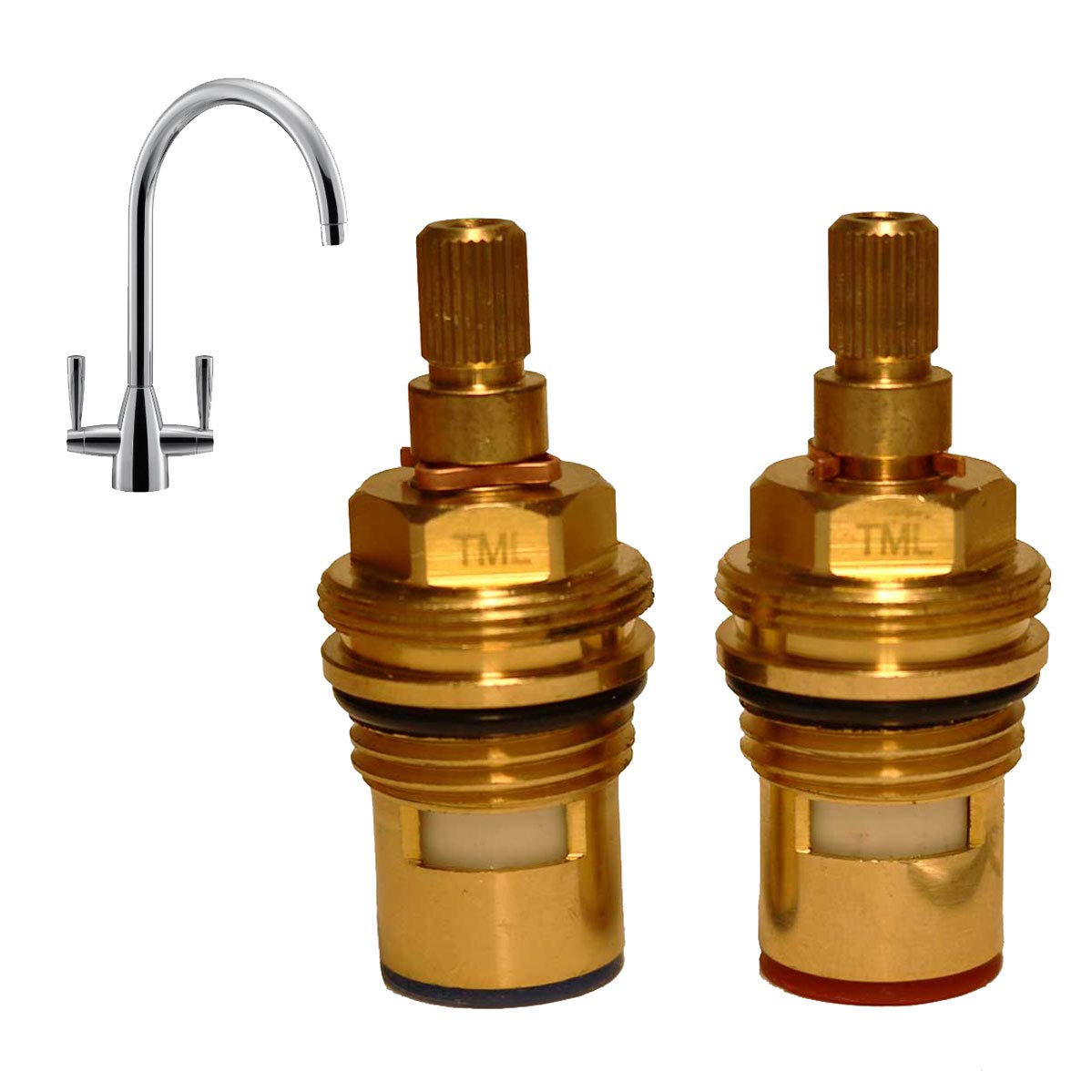 Tap Magician Replacement PAIR Ceramic Tap Cartridge Valve Compatible