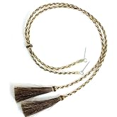 M&amp;F Western Products Braided Horsehair Stampede String with Tassels, 24"