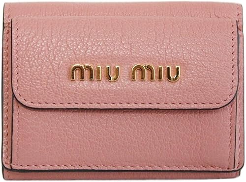 Amazon ミュウミュウ Miu Miu ミニ財布 三つ折り財布 コンパクト 財布 5mh0 豆財布 ピンク系 アウトレット 並行輸入品 Miumiu ミュウミュウ 財布