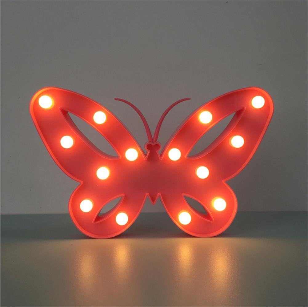Children Led Night Light Butterfly Shape Desk Lamp Battery Operated For Kids Baby Adults Bedroom Home Decor Birthday Party Toys Gifts Wall Decoration Mood Table Lamp