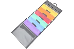 SUPVOX Rainbow Accordion Expanding File Folder, A4 Thickened 6-Compartment Plastic Document Organizer Bag