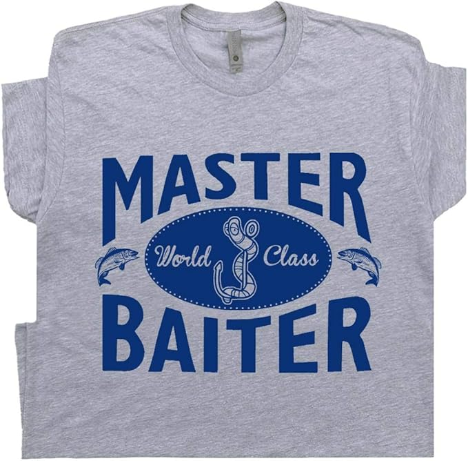 Master Baiter T Shirt Funny Fishing Tee 
