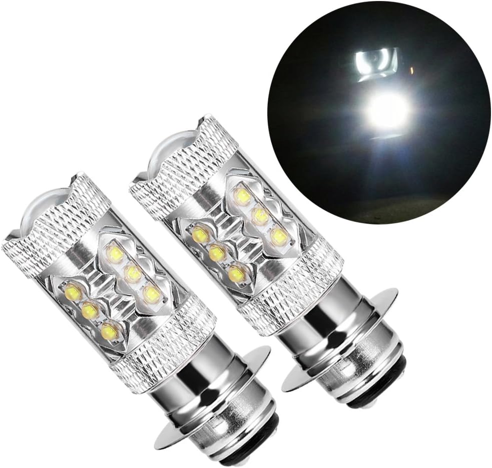80W 6000K High Power H6 HID Led Headlight Bulbs Super White For 2004-2009 Yamaha YFZ450 YFZ 450