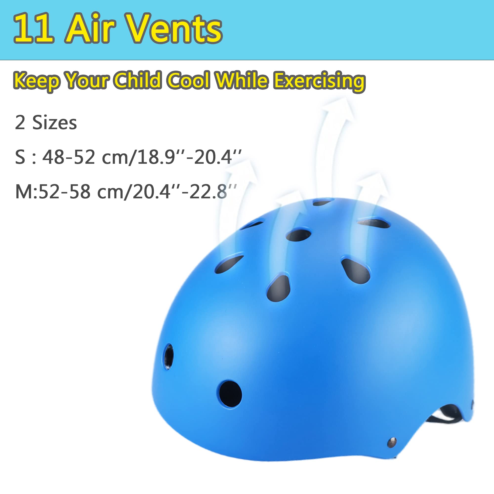 Kids Bike Helmet - Adjustable Toddler Helmets for Ages 2-8/8-14 Years Boys Girls, Multi-Sport Kids Helmet for Bicycles Skateboarding Scooter Balance Bike…