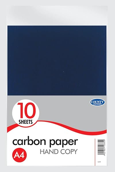 County A4 Hand Carbon Pack of 10 - Carbon Paper Sheets for Duplicates