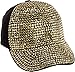 Crystal Case Womens Cotton Gold Rhinestone Studded Baseball Cap Hat (Black/Gold)