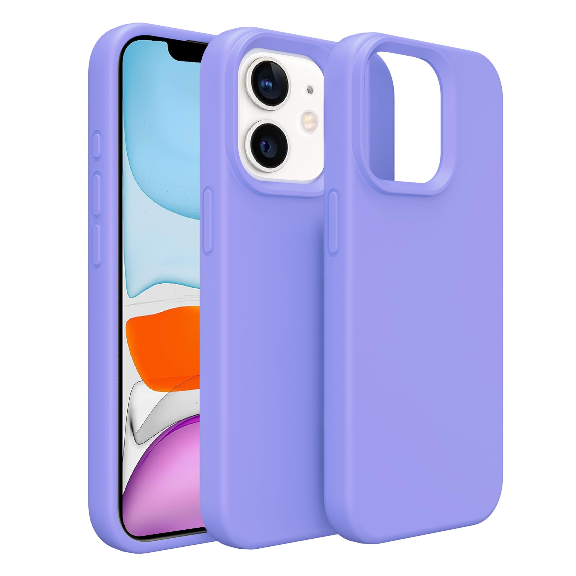PinLiSheng Designed for iPhone 11 Case,Premium Liquid Silicone with [Soft Anti-Scratch Microfiber Lining] Shockproof Slim Protective Phone Case for Men Women,Light Purple