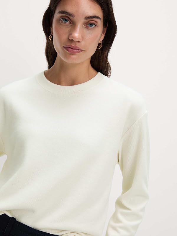 Sweatshirt Regular Fit Elfenbein 40