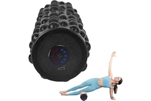 Benustra Vibrating Foam Roller,Electric Massage Roller with 5 Speed & 4 Shaped Massage Points,High Density EVA Foam Roller,US