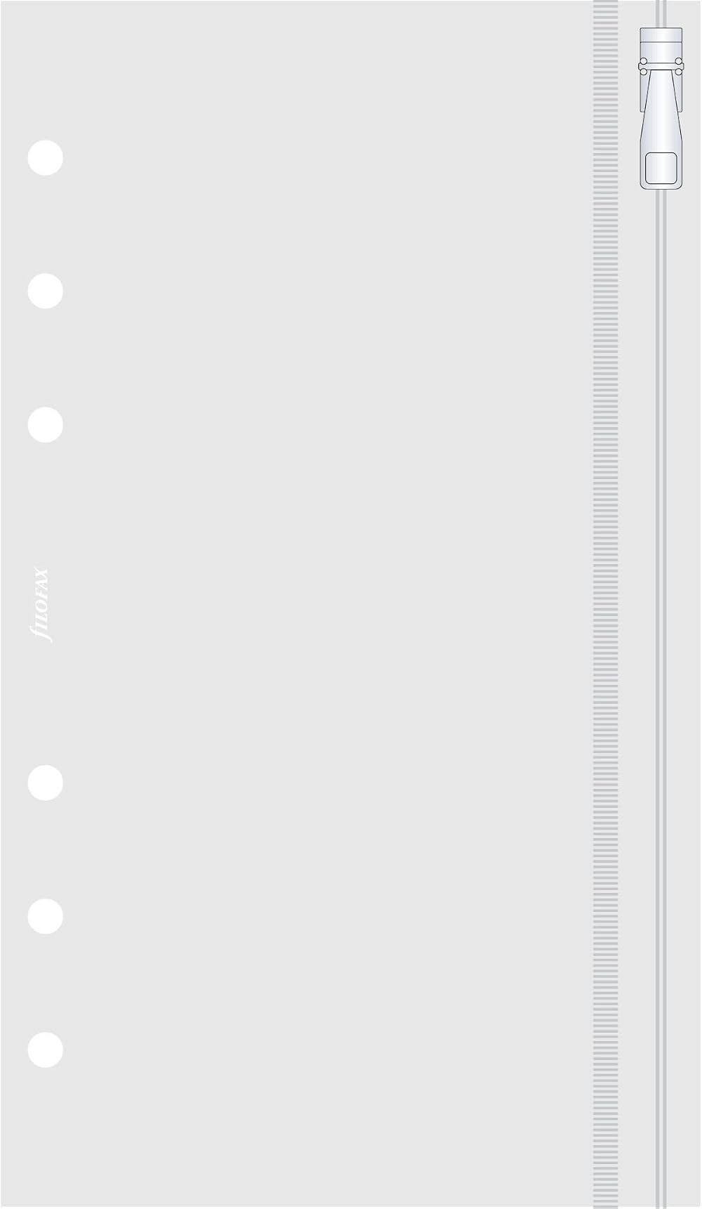 Filofax Personal Zip Lock Envelope Transparent 95mm x 171mm with six hole