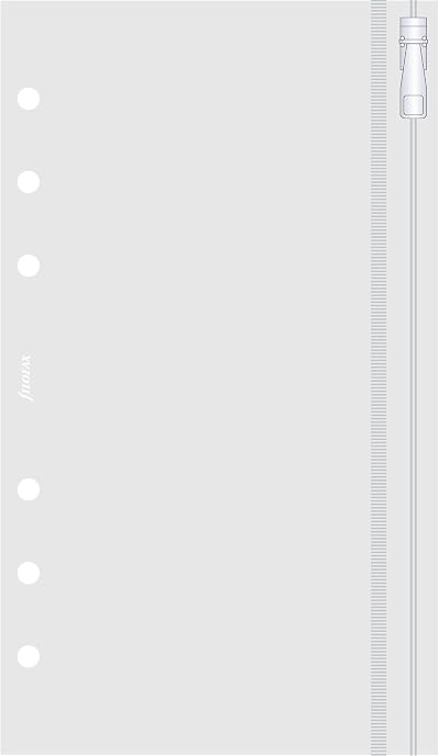 Filofax Personal Zip Lock Envelope Transparent 95mm x 171mm with six hole