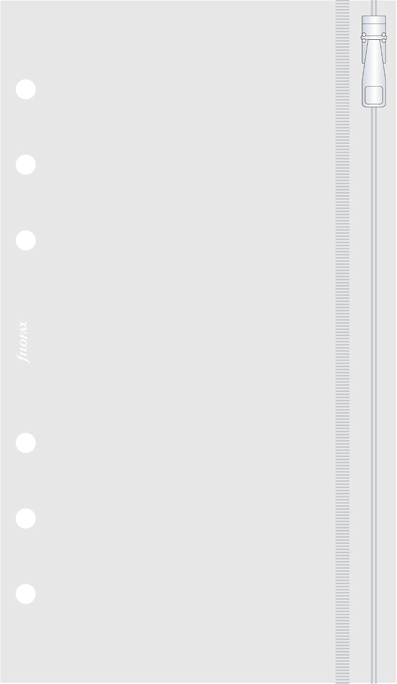 Filofax Personal Zip Lock Envelope Transparent 95mm x 171mm with six hole