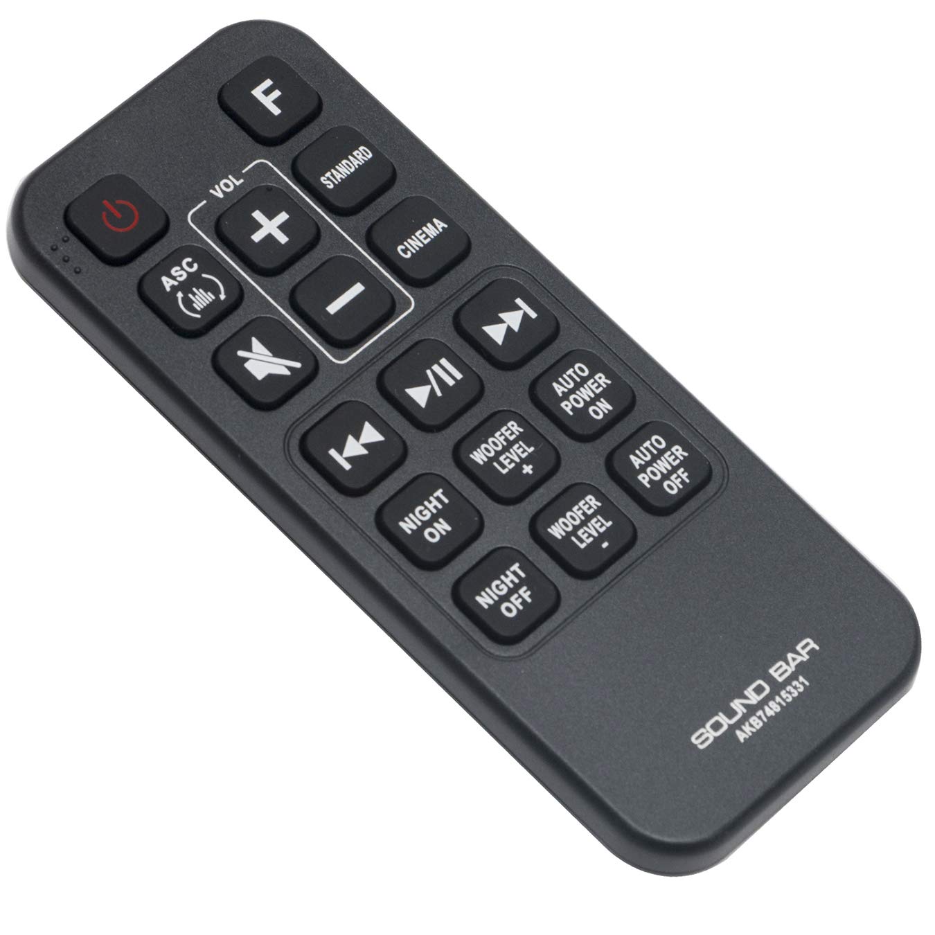 VINABTY AKB74815331 Replacement Remote Control fit for LG Soundbar Home Audio System SH3K SPH4B-W SJ3 SPJ4B-W SH4 SPH5B-W SH4D