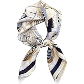 JERLA 100% Pure Mulberry Silk Square Scarf for Hair-27''x27'' Women Men Natural Silk Neckerchief Headscarf
