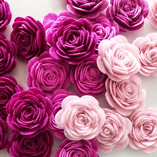 Sakoid 24pcs Artificial Flowers Roses - Real Looking Fake Flowers w/Stem, DIY Wedding Decor for Ceremony – Faux Flower Garland Decoration Accessories Wreath Decoration Applique, New (A)