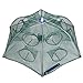 Portable Folded Fishing Net Fish Shrimp Minnow Crayfish Crab Baits Cast Mesh Trap automatic 6 sides 12 Holes