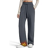G4Free Smoofit Fleece Lined Wide Leg Sweatpants for Women Drawstring Thermal Casual Pants with Pockets