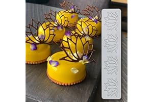 Silicone Lace Mold, Lotus Flower Embossing Lace Molds Cake Lace impression for cupcake Decorating Flower fondant lace mat Sug