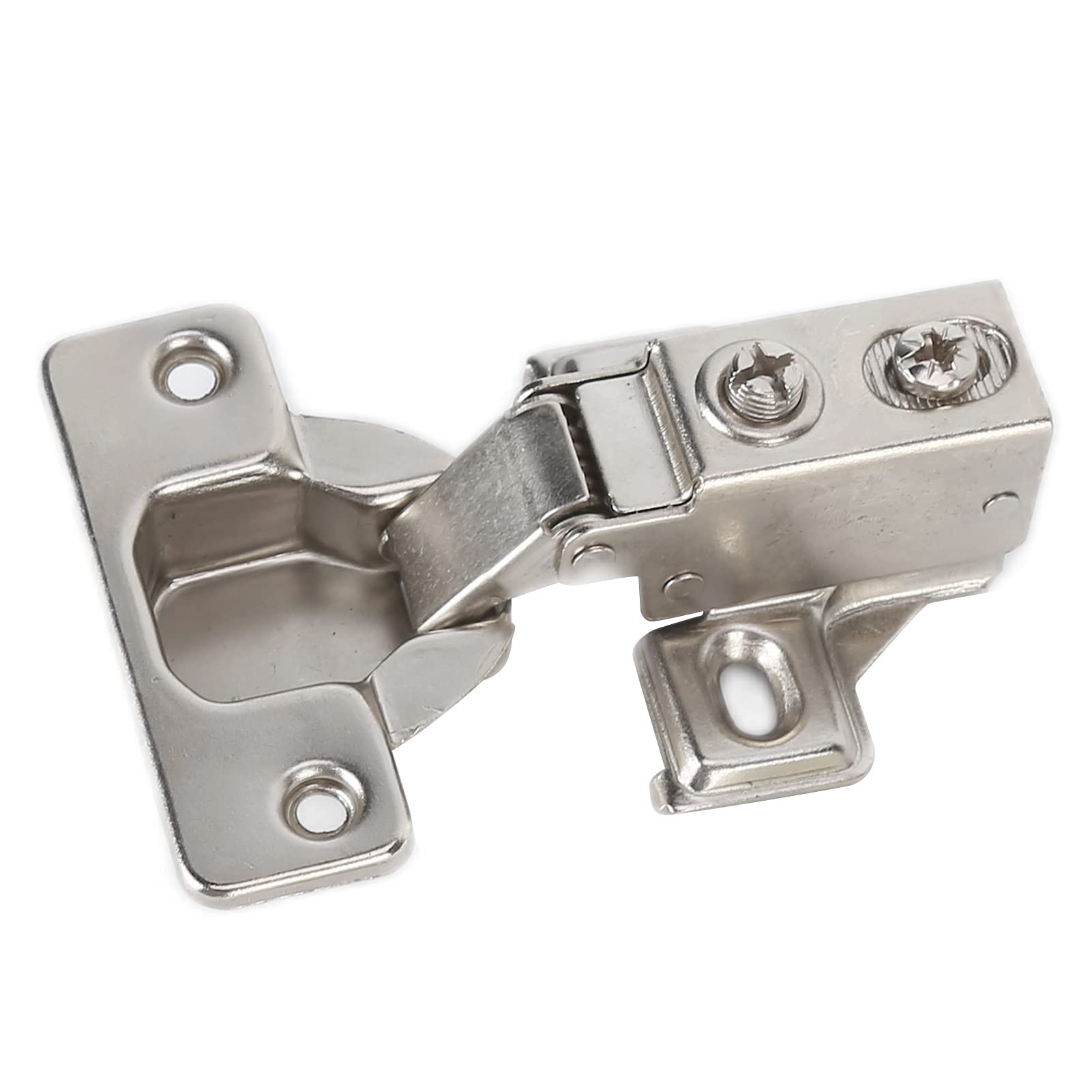 Short Arm Full Overlay Cabinet Hinge Set 1.4 Inch Corner Mount Hidden Hinges for Wardrobe Kitchen Cupboard