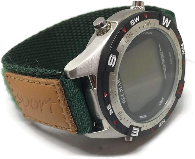 Hook and Loop Watch Strap Green 20mm Amazon.co.uk Watches
