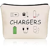 Girlly Charger Makeup Bag: Charging Cord Electronics Accessories Themed Cosmetic & Toiletry Organizer Pouch For Teen Girls & Women.Ideal Gift For Travel, Birthdays, & Christmas.