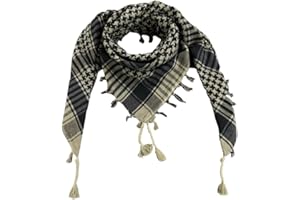 Elu Shemagh Scarf Men - Women /100% Cotton Military Shemagh Keffiyeh Scarf Arafat Tactical Desert Rave Bandana Head Wrap