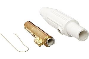 Marinco CLM2F-B CLM Cam Type, Series 15 Mini Inline, Single Pin Connector, 150 Amp, 600 Volt, 8 - #2 AWG, Female - White (B)