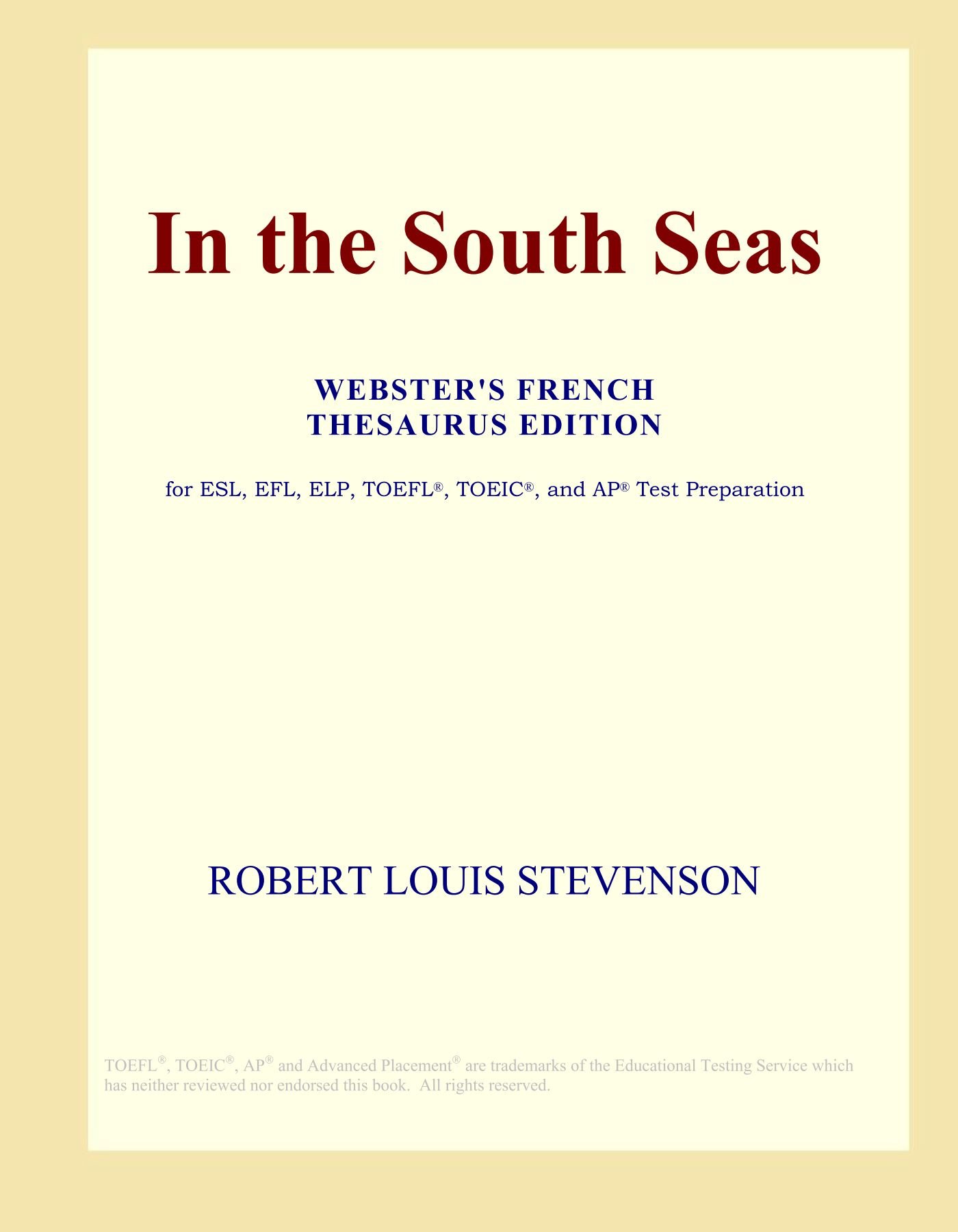 In The South Seas Websters French Thesaurus Edition Icon - 