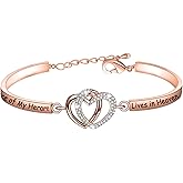 FAADBUK Memorial Jewelry Loss Gift A Piece of My Heart Lives In Heaven Bracelet In Memory of Loved Son Daughter Sympathy Gift