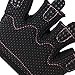 Contraband Pink Label 5537 Womens Micro Weight Lifting Gloves w/Grip-Lock Silicone Padding (Pair) - Minimalist Half Gloves - Apple Watch Friendly (Black, X-Small)