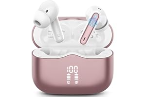 XINWLD Wireless Earbuds, 2025 Bluetooth 5.4 Headphones in Ear with 4 ENC Noise Cancelling Mic, New Wireless Earphones HiFi Stereo Deep Bass 40H Playtime, LED, In-Ear Bluetooth Ear Buds IP7 Waterproof, Rose