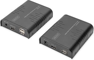DIGITUS DS-55529 HDMI KVM Extender Splitter 1080p 60Hz 120m LAN IP Enabled Set