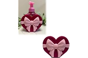 Heart & Bow Soap Dispenser Stand for Bath & Body Works Foaming Hand Soap - Cute Valentine's Day Gift - Bathroom & Kitchen Dec