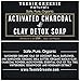 Teenie Greenie Naturals 2 Activated Charcoal and Clay Detox Soap Bar and Facial Konjac Sponge