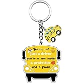 Bus Driver Gifts School Bus Keychain with Heartfelt Message Appreciation Inspirational Back-to-school gift graduation gifts
