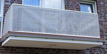 S&D Smart Deko 1000x90cm Beige&Anthrazit Balkonsichtschutz, Balkonverkleidung, Windschutz, Sichtschutz und UV-Schutz für Balk