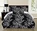 Ace 6-piece Reversible Soft Night Black Tree Branches Comforter Set (Queen Size)
