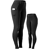 Equinavia Classic Womens Equestrian Silicone Knee Patch Breeches with Phone Pockets | Horse Riding Pants Schooling Tights