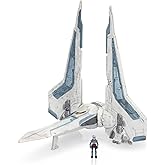 Star Wars Micro Galaxy Squadron Bo-Katan’s Gauntlet Fighter (Armada Edition) - 5-inch Vehicle with Rotating Wings and 1-Inch Micro Figure Accessory