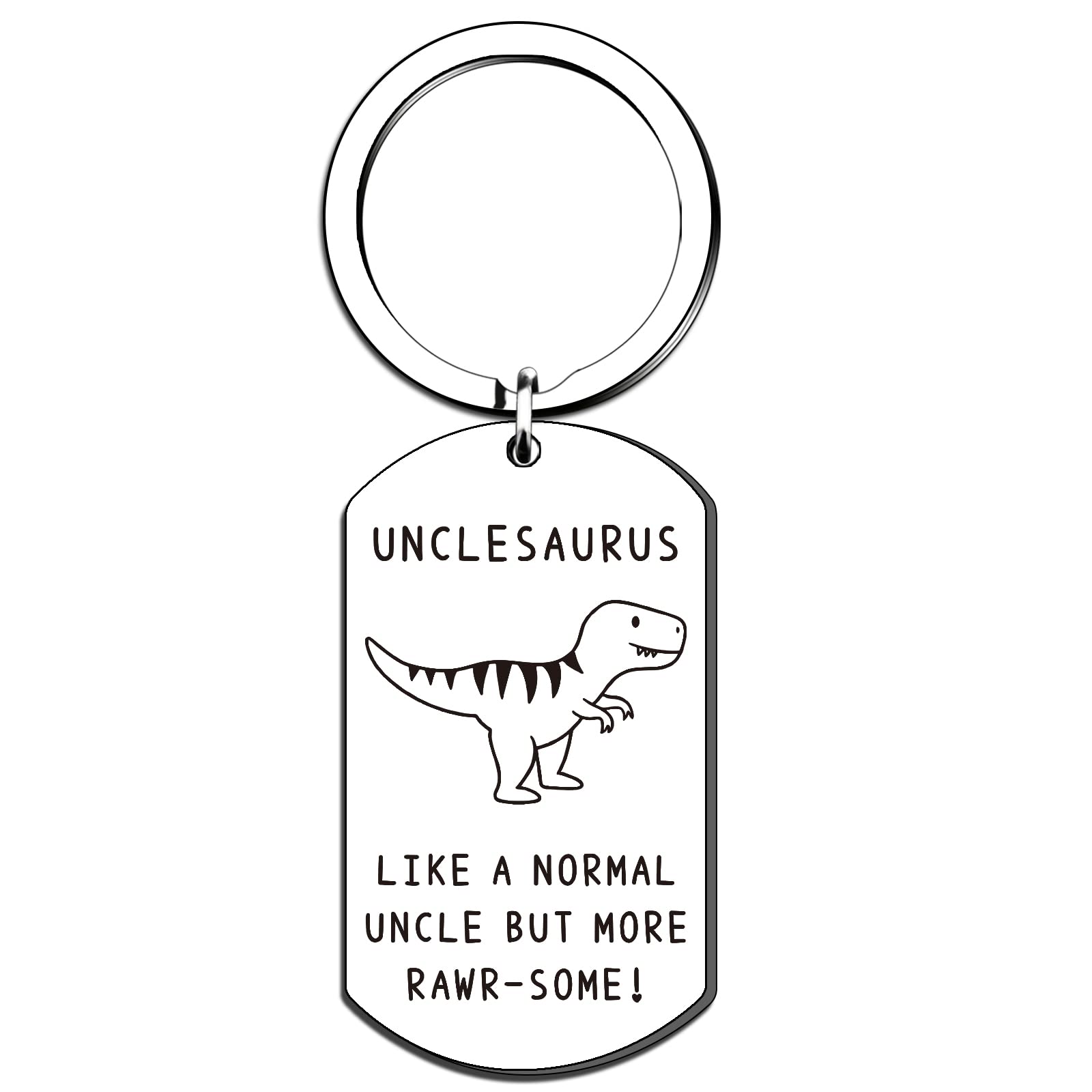 QMVMV Funny Uncle Gifts Unclesaurus Keyring from Niece Nephew Birthday Christmas Thanksgiving Gifts for Uncle