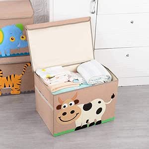 Caja de Almacenamiento Plegable Y-fodoroLarge, con Tapa de