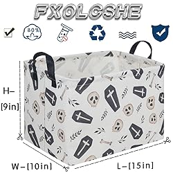 FXOCSHE Halloween goth thriller basket,Empty