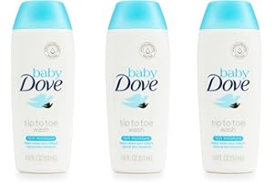 Baby Dove Body Wash Tip To Toe Sensitive Moisture 1.8 Oz Travel Size (Pack Of 3)