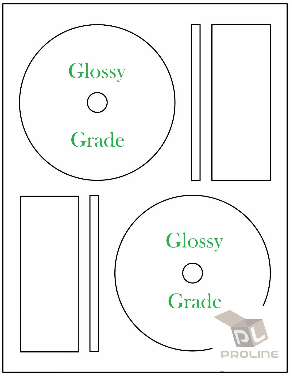200 Gloss Compatible Memorex Full Face CD/DVD Labels. Small Center Style. 200 Total Glossy CD Labels with Spine and Case Labels. Works in Ink Jet Printers only.