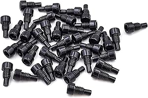 ONIPAX Bike MTB Pedal Bolts Screws M4 x 8mm Black 40 pcs/Bag